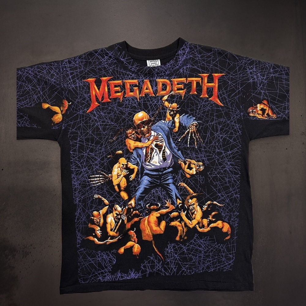 MEGADETH "HOLY WARS" 1991 WILD OATS Vintage T Shirt